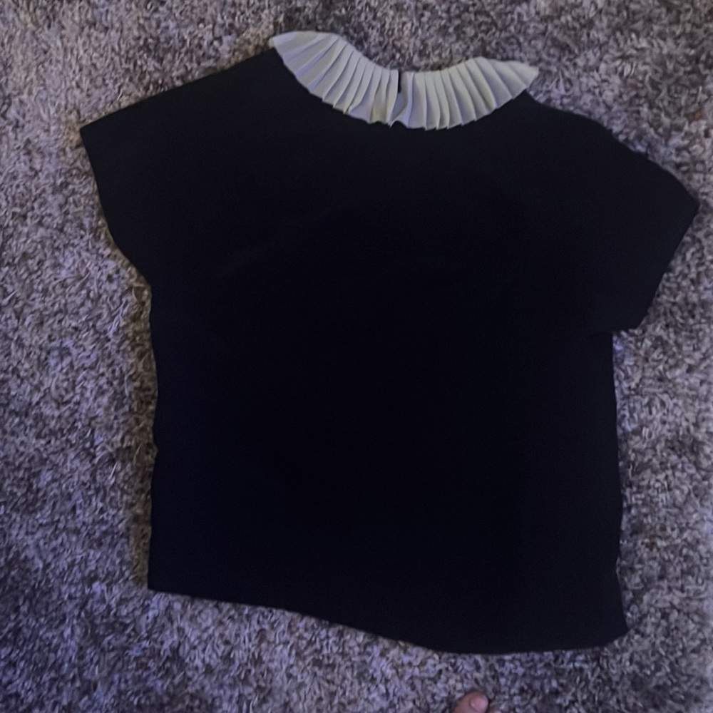 Bimba Y Lola Silk black top with top back zipper